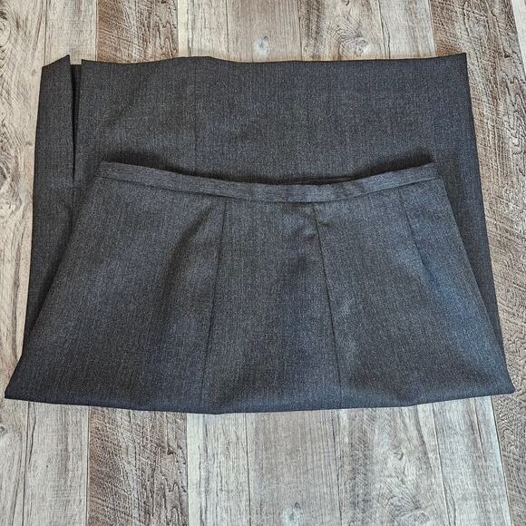 Pendleton Wool Pencil Skirt Kick Pleat Gray Lined Office Professional Size 12 - Picture 8 of 12